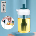 Glass Oil Dispenser with Brush – Borosilicate Kitchen Bottle | Own Hydrate