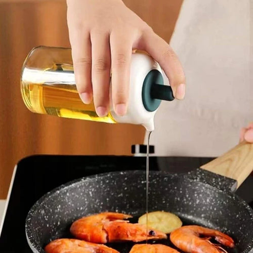 Glass Oil Dispenser with Brush – Borosilicate Kitchen Bottle | Own Hydrate