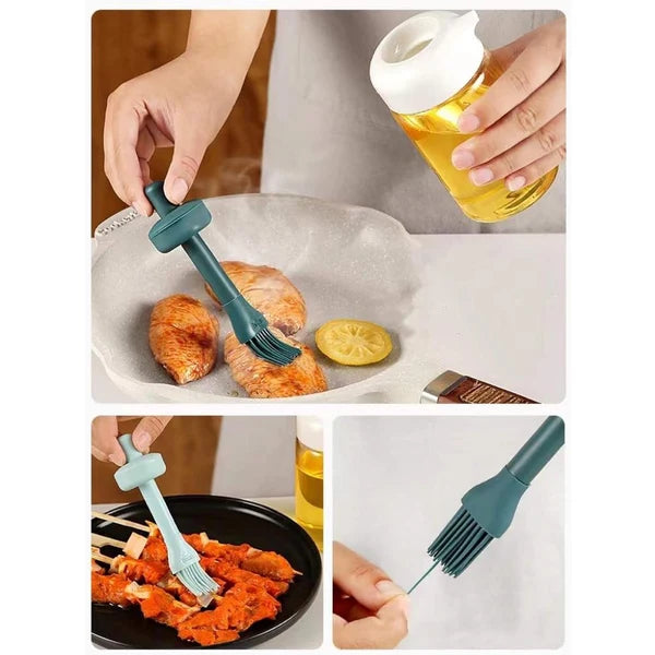 Glass Oil Dispenser with Brush – Borosilicate Kitchen Bottle | Own Hydrate
