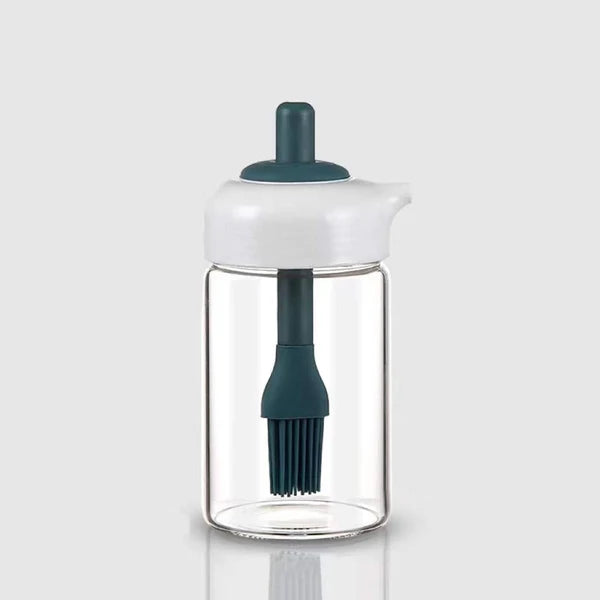 Glass Oil Dispenser with Brush – Borosilicate Kitchen Bottle | Own Hydrate