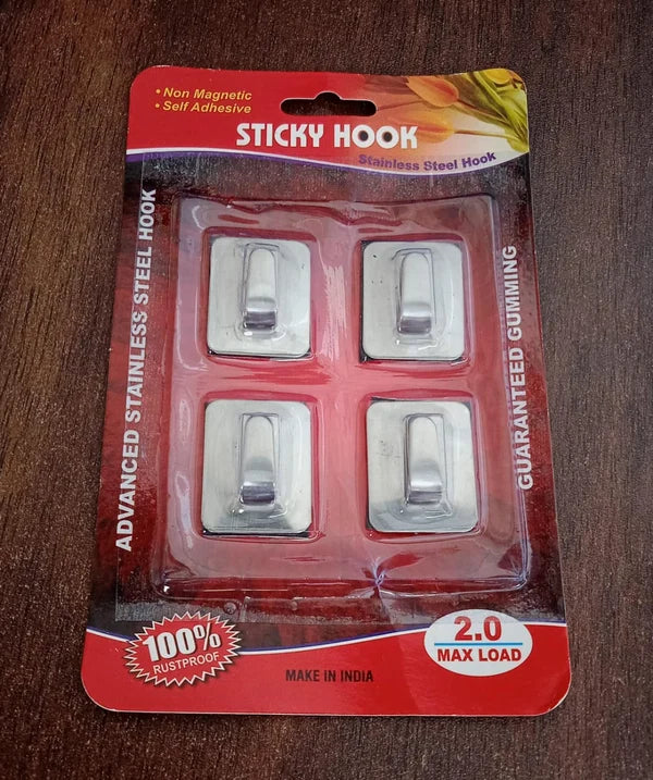 Self-Adhesive Wall Hooks – Heavy Duty Steel
