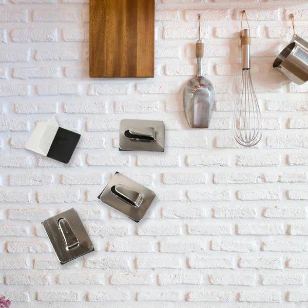 Self-Adhesive Wall Hooks – Heavy Duty Steel