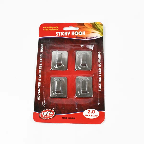Self-Adhesive Wall Hooks – Heavy Duty Steel