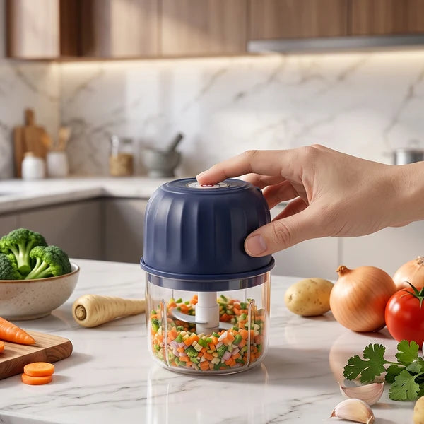 USB Rechargeable Electric Mini Food Chopper Garlic Grinder Vegetable