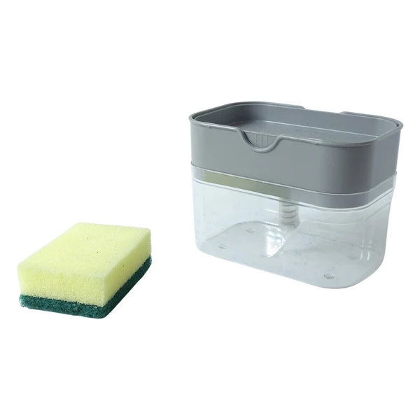Kitchen Soap Dispenser with Sponge Holder – Organised Dishwashing