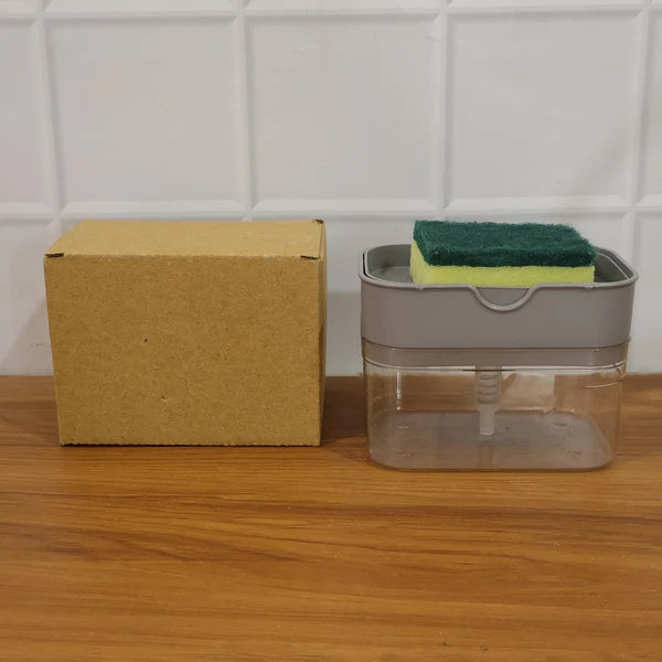 Kitchen Soap Dispenser with Sponge Holder – Organised Dishwashing